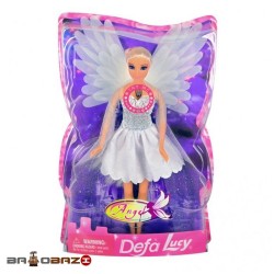 عروسک باربی فرشته سفید موزیکال و چراغدار برند Defa Lucy مدل 8219