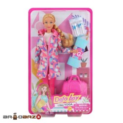عروسک باربی یوگا با ساک و بطری آب برند Defa Lucy مدل 8477
