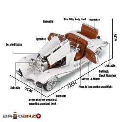 ماکت ماشین فلزی بنز k500 دودزا مدل 350-1900