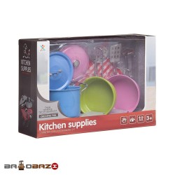 اسباب بازی ست قابلمه استیل رنگی آیتم 988-41